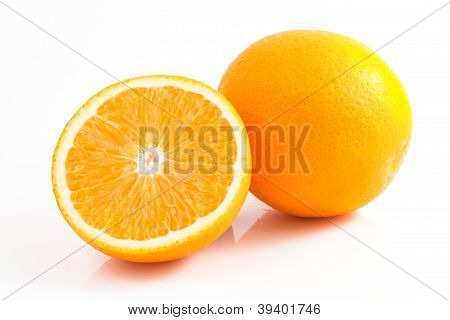 Oranžová na bílém izolované