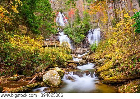 Anna Ruby Falls, Georgia, USA in autumn. 