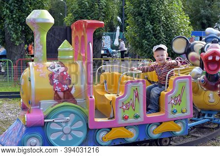 Russia, St. Petersburg, 30,08,2015 Attractions For Children, Amusement Park, St. Petersburg,