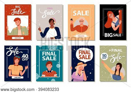 Set Of Big Sale Banners. Discount Poster Template. Big Sale Special Offer. End Of Season Special Pro