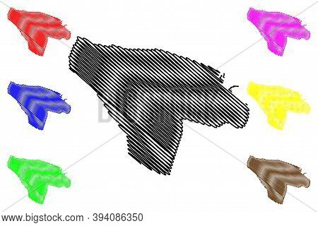 Misrata City (state Of Libya, Tripolitania Region) Map Vector Illustration, Scribble Sketch City Of 
