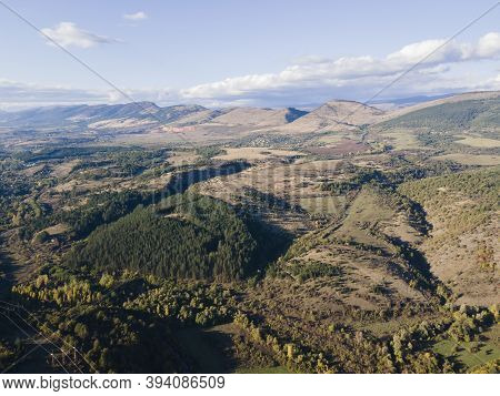 Aerial Autumn View Of Nishava River Gorge, Balkan Mountains, Bulgaria