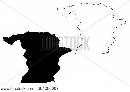 Richmond County, North Carolina State (u.s. County, United States Of America, Usa, U.s., Us) Map Vec