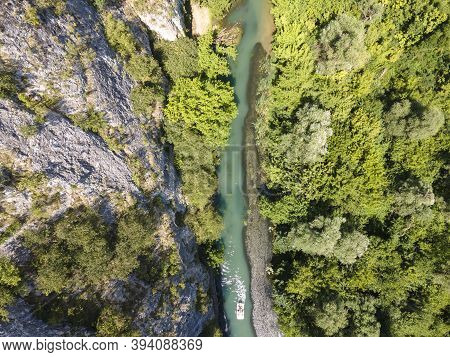 Aerial View Of Iskar Panega Geopark Along The Gold Panega River, Bulgaria