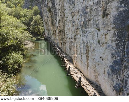Aerial View Of Iskar Panega Geopark Along The Gold Panega River, Bulgaria