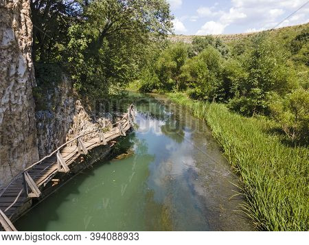Aerial View Of Iskar Panega Geopark Along The Gold Panega River, Bulgaria