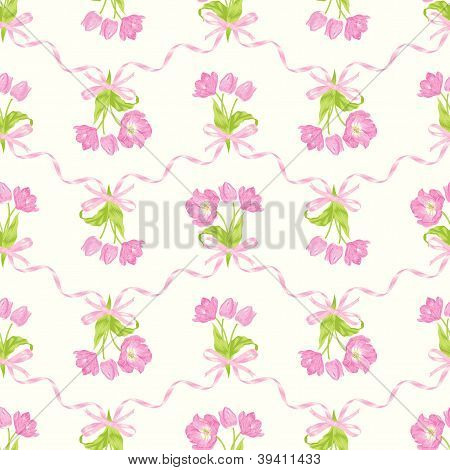 Tulips Seamless Pattern