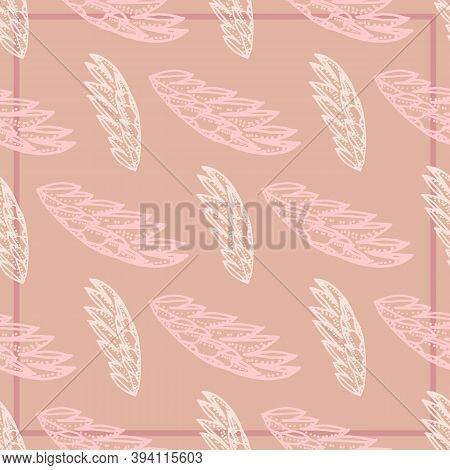 Mockup For Decorating A Ribbon On Social Networks. Background In Pastel Colors With Flowers. Vector 