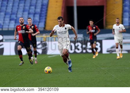 Genova, Italy. 08th November 2020. Henrix Hamleti Mkhitaryan Of  As Roma During The Serie A Match Be
