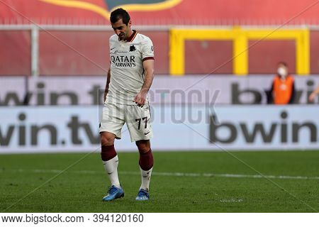 Genova, Italy. 08th November 2020. Henrix Hamleti Mkhitaryan Of  As Roma During The Serie A Match Be