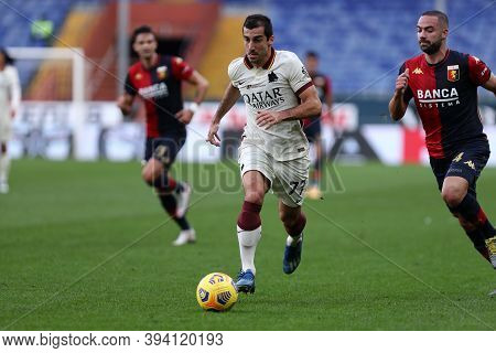 Genova, Italy. 08th November 2020. Henrix Hamleti Mkhitaryan Of  As Roma During The Serie A Match Be