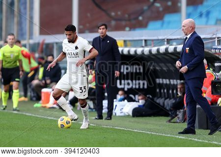 Genova, Italy. 08th November 2020. Bruno Peres Of  As Roma During The Serie A Match Between Genoa Cf