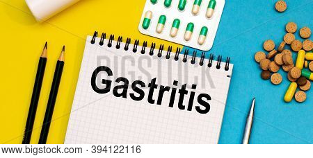 Treatment Word,gastritis Word With Medical Concepts And Medical Equipment