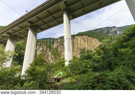 Cycleway Of Isarco Valley, Bolzano Province, Trentino Alto Adige, Italy.