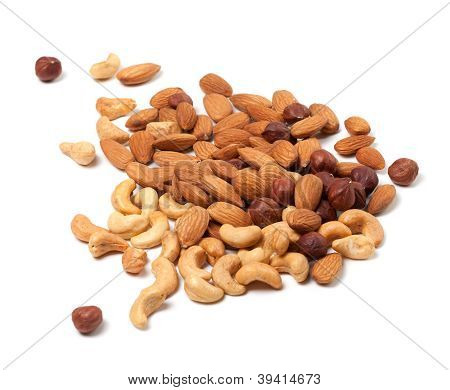 มะม่วงหิมพานต์ Hazelnuts และถั่วอัลมอนด์