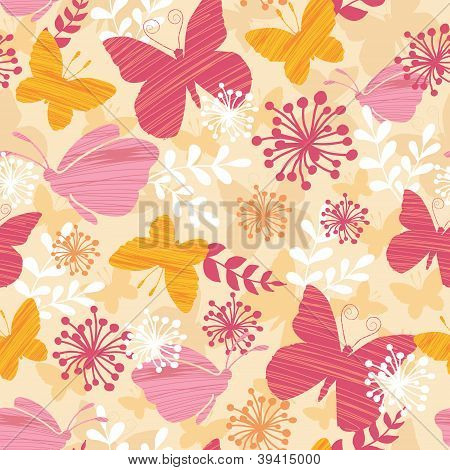 Sans soudure de fond texturé papillons