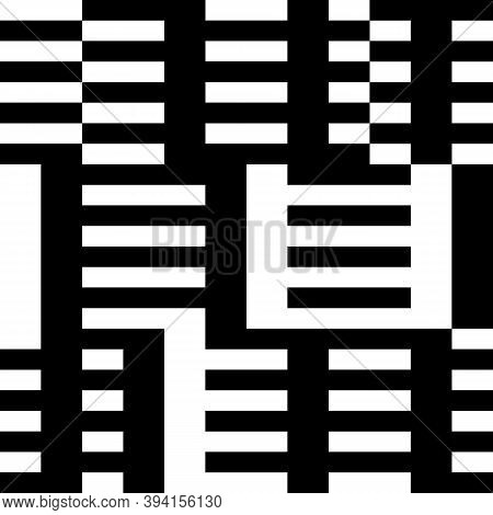 Rectangles, Figures Seamless Pattern. Geometrical Print. Simple Shapes Background. Modern Wallpaper.