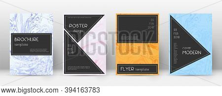 Abstract Cover. Decent Design Template. Suminagashi Marble Black Poster. Decent Trendy Abstract Cove
