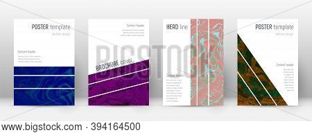 Abstract Cover. Superb Design Template. Suminagashi Marble Geometric Poster. Superb Trendy Abstract 