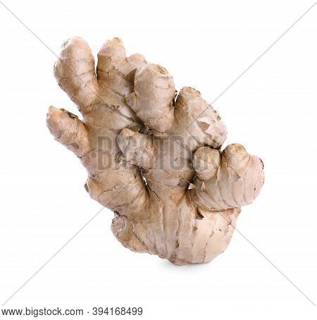 Whole Fresh Ginger Root Isolated On White