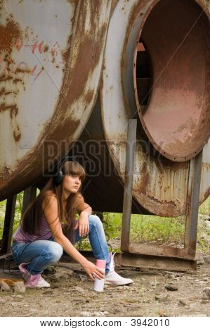Girl In Headphones