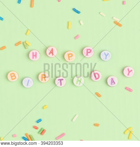 HAPPY BIRTHDAY word alphabet letter beads