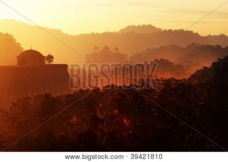 Lost City dybt i junglen 3D render