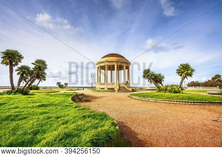 Mascagni Terrazza Terrace Belvedere Seafront And Music Gazebo. Livorno Tuscany Italy Europe.