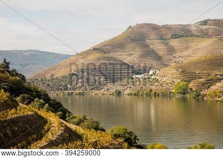 Top View Of River, The Hills With The 