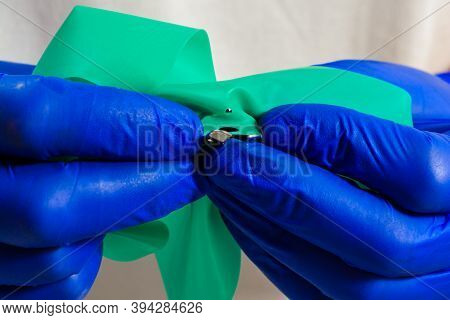 Dental Procedure, Installation Of A Cofferdam To The Patient, Modern Treatment, Preparation For Inst