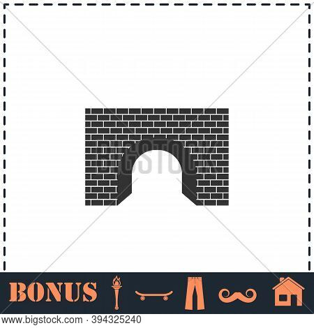 Tunnel Icon Flat. Simple Vector Symbol And Bonus Icon
