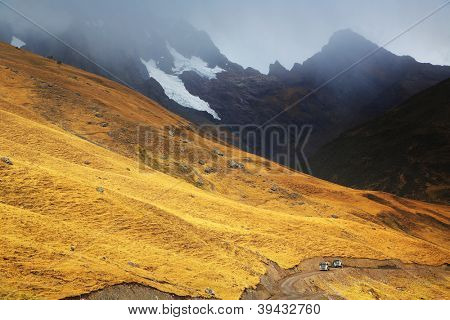 Alpine landskab i Cordiliera Huayhuash, Gennemlæsning, Sydamerika