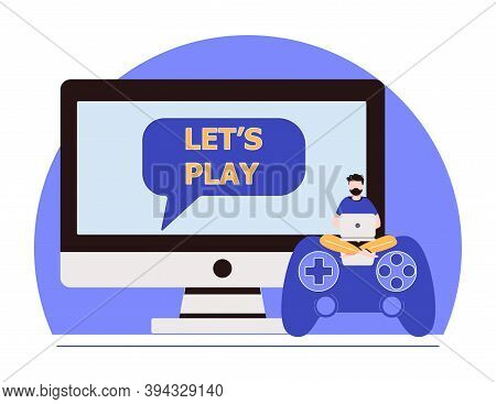 Cross-platform Play, Cross-play, Cross-platform Gaming On Different Video Game Hardware Concept. Vec