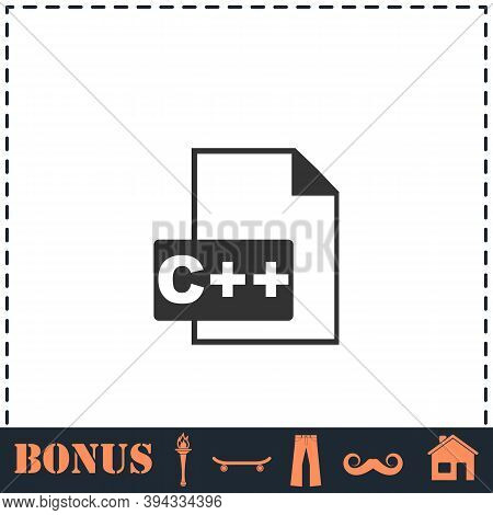 C File Icon Flat. Simple Vector Symbol And Bonus Icon