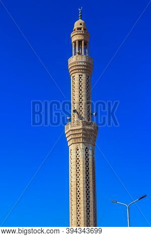 Minaret Of Mosque In Dahar Neighborhood (old Town Of Hurghada) In Egypt