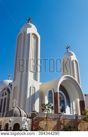 Facade Of Coptic Orthodox Church In Hurghada, Egypt