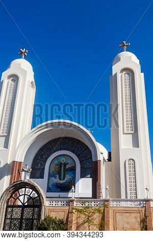 Facade Of Coptic Orthodox Church In Hurghada, Egypt