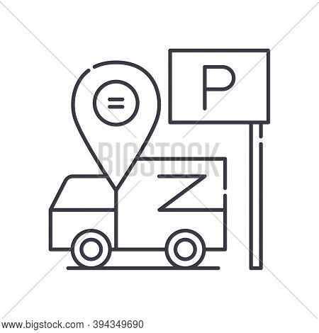 Autopark Icon, Linear Isolated Illustration, Thin Line Vector, Web Design Sign, Outline Concept Symb