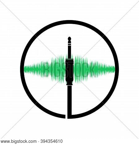 Coaxial Digital Audio Cable Logo Isolated On White Background.