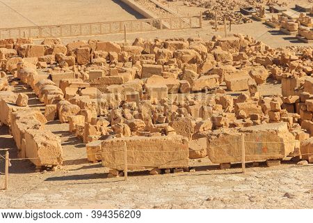 Archaeological Site Near The Temple Of Hatshepsut In Deir El-bahri. Excavations Of Ancient Egypt On 