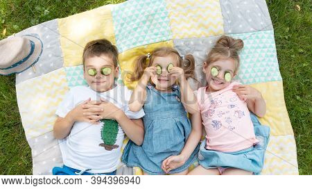 Kids Have Fun At Summer Camp During The Holidays. Ideas For Fun Activities In The Summer. Children P