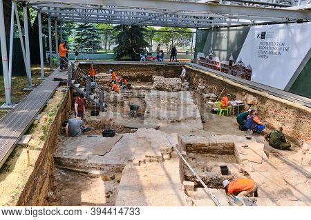 The Institute Of Archeology Of The Russian Academy Of Sciences Carries Out Excavations In The Kremli