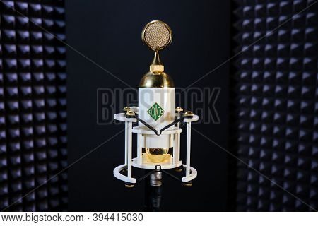 Moscow \ Russia 07 18 2019: Microphone 