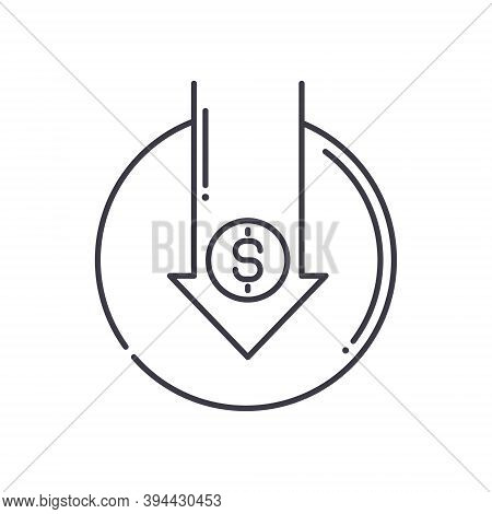 Base Income Icon, Linear Isolated Illustration, Thin Line Vector, Web Design Sign, Outline Concept S