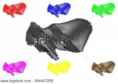Warri City (federal Republic Of Nigeria, Delta State) Map Vector Illustration, Scribble Sketch City 