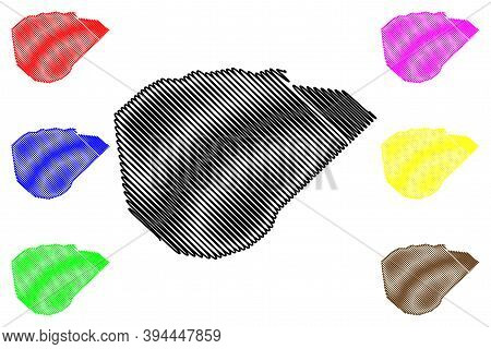 Galkayo City (federal Republic Of Somalia, Mudug Region) Map Vector Illustration, Scribble Sketch Ci