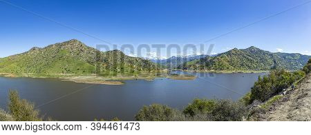 Scenic Lake Kaweah In Three Rivers At The Entrance Of Sequoia National Park, Usa