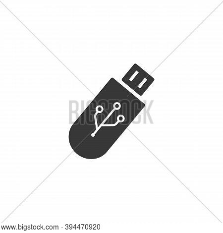 Usb Drive Icon Isolated On White. Vector Illustration