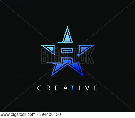 Letter R Fast Star, Technology And Digital Abstract Line R Network Space Logo.