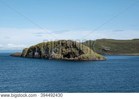 The Landscape With An Island Near Duntulm Castle, Isle Of Skye, Scotland, Uk